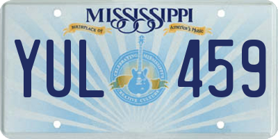 MS license plate YUL459