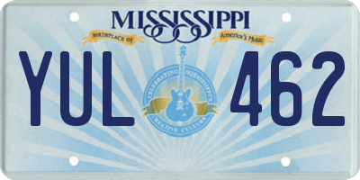 MS license plate YUL462