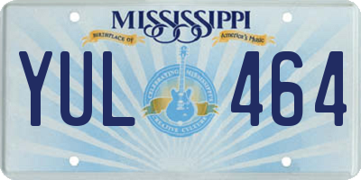 MS license plate YUL464