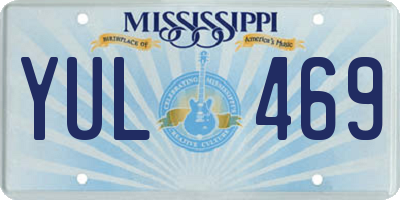 MS license plate YUL469