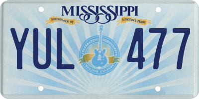 MS license plate YUL477