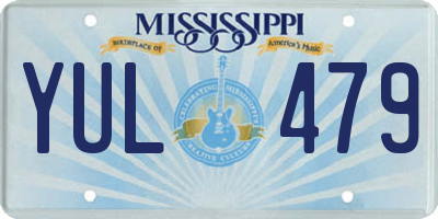MS license plate YUL479