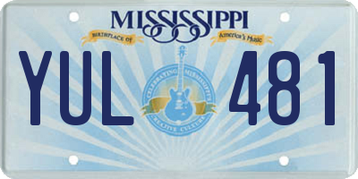 MS license plate YUL481