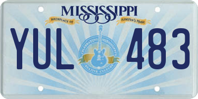 MS license plate YUL483