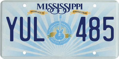 MS license plate YUL485