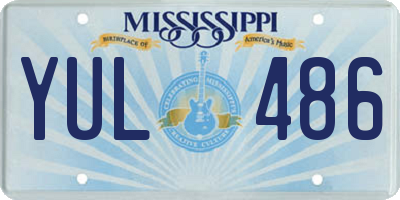 MS license plate YUL486