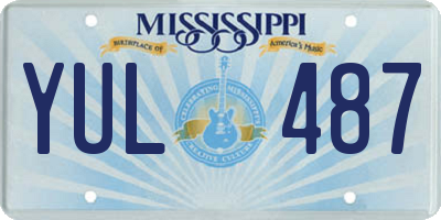 MS license plate YUL487