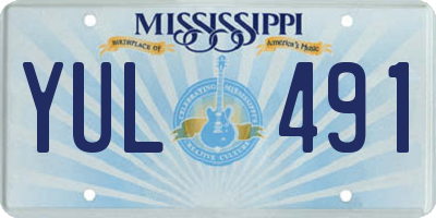 MS license plate YUL491