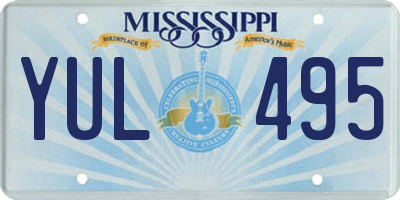 MS license plate YUL495