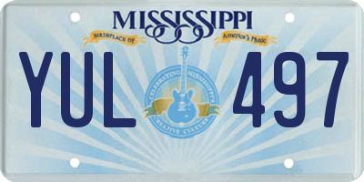 MS license plate YUL497