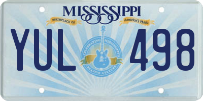 MS license plate YUL498