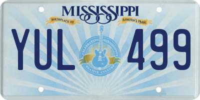 MS license plate YUL499
