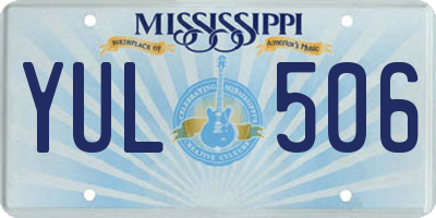 MS license plate YUL506