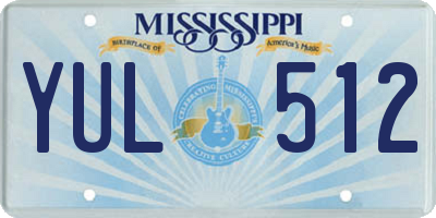 MS license plate YUL512