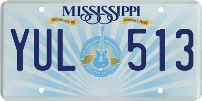 MS license plate YUL513