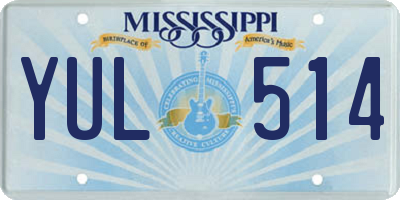 MS license plate YUL514