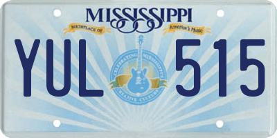 MS license plate YUL515