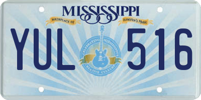 MS license plate YUL516
