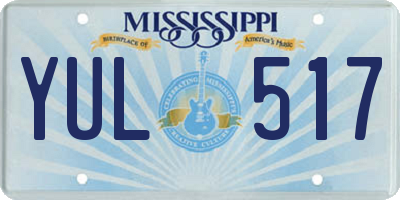 MS license plate YUL517