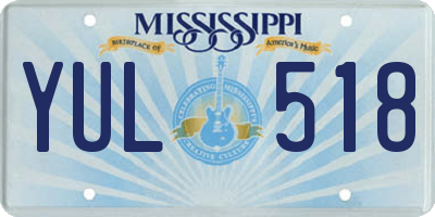MS license plate YUL518