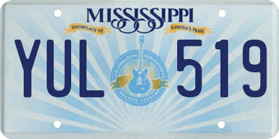 MS license plate YUL519