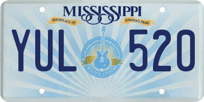 MS license plate YUL520