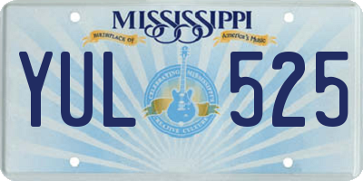 MS license plate YUL525