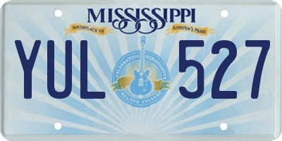 MS license plate YUL527