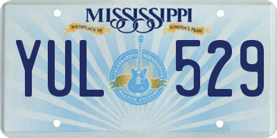 MS license plate YUL529