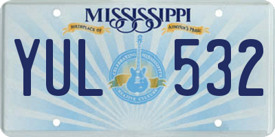 MS license plate YUL532