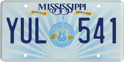 MS license plate YUL541