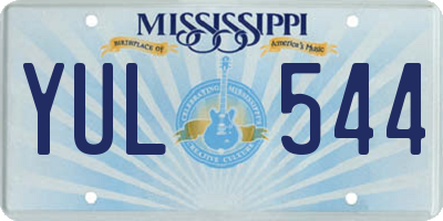 MS license plate YUL544