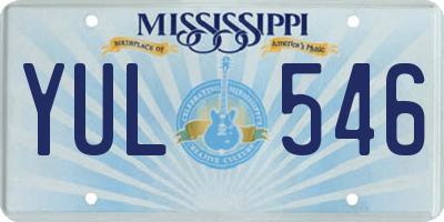MS license plate YUL546