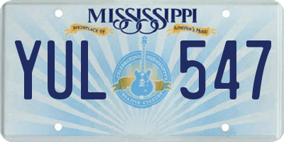 MS license plate YUL547