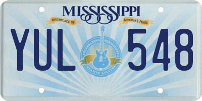 MS license plate YUL548