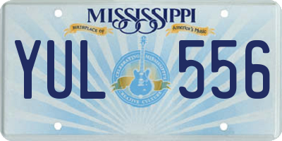 MS license plate YUL556