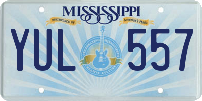 MS license plate YUL557