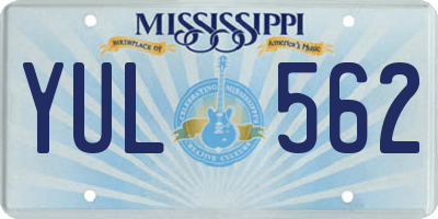 MS license plate YUL562