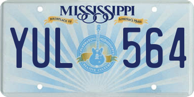 MS license plate YUL564