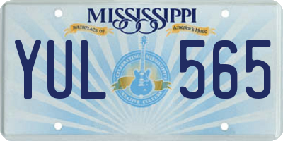 MS license plate YUL565