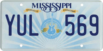 MS license plate YUL569