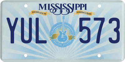 MS license plate YUL573