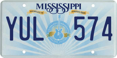 MS license plate YUL574