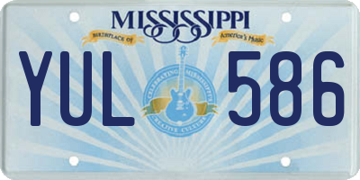 MS license plate YUL586