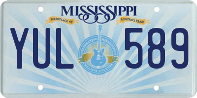 MS license plate YUL589