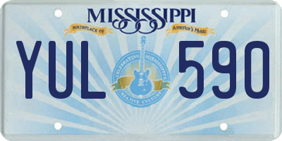 MS license plate YUL590