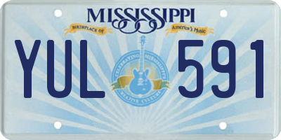 MS license plate YUL591