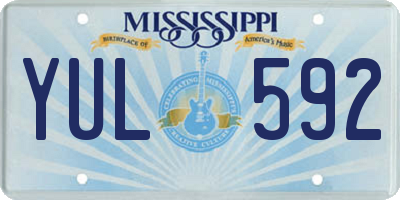 MS license plate YUL592