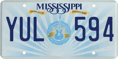 MS license plate YUL594