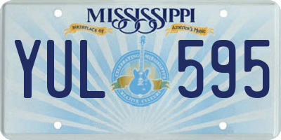 MS license plate YUL595